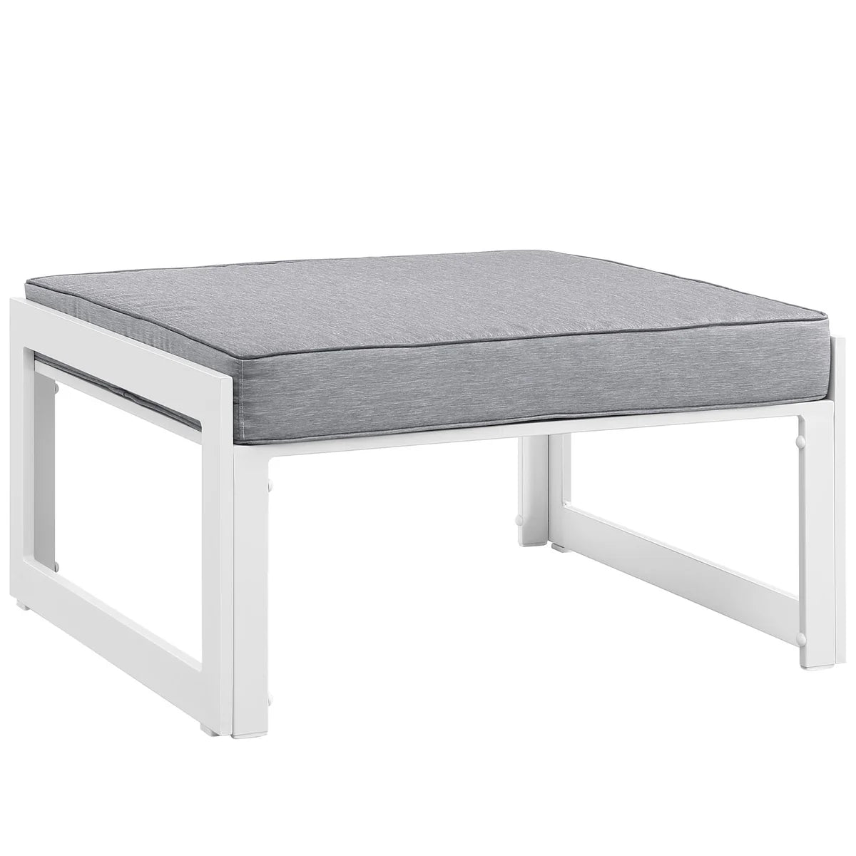 Fortuna 8-Piece Outdoor Patio Sectional Sofa Set in White and Gray - Luxurious and Comfortable Seating for Stylish Outdoor Spaces