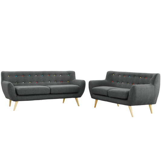 Remark 2-Piece Living Room Set – Stylish Sofa and Accent Chair for Modern Living Spaces