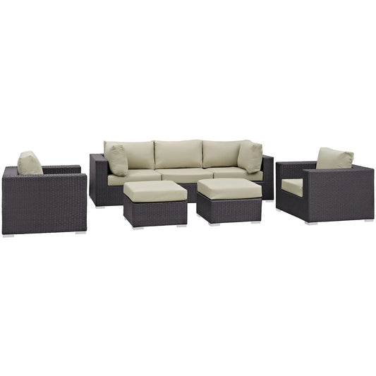 Gather 7-Piece Luxury Outdoor Patio Sectional Set – Stylish and Comfortable Outdoor Seating for Modern Entertaining