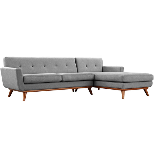 Engage Right-Facing Upholstered Fabric Sectional Sofa – Elevated Comfort with a Modern Twist