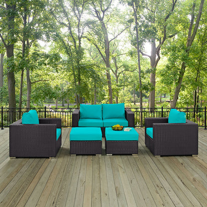 Convene 5-Piece Outdoor Patio Sofa Set – Stylish & Comfortable Seating for Your Outdoor Space