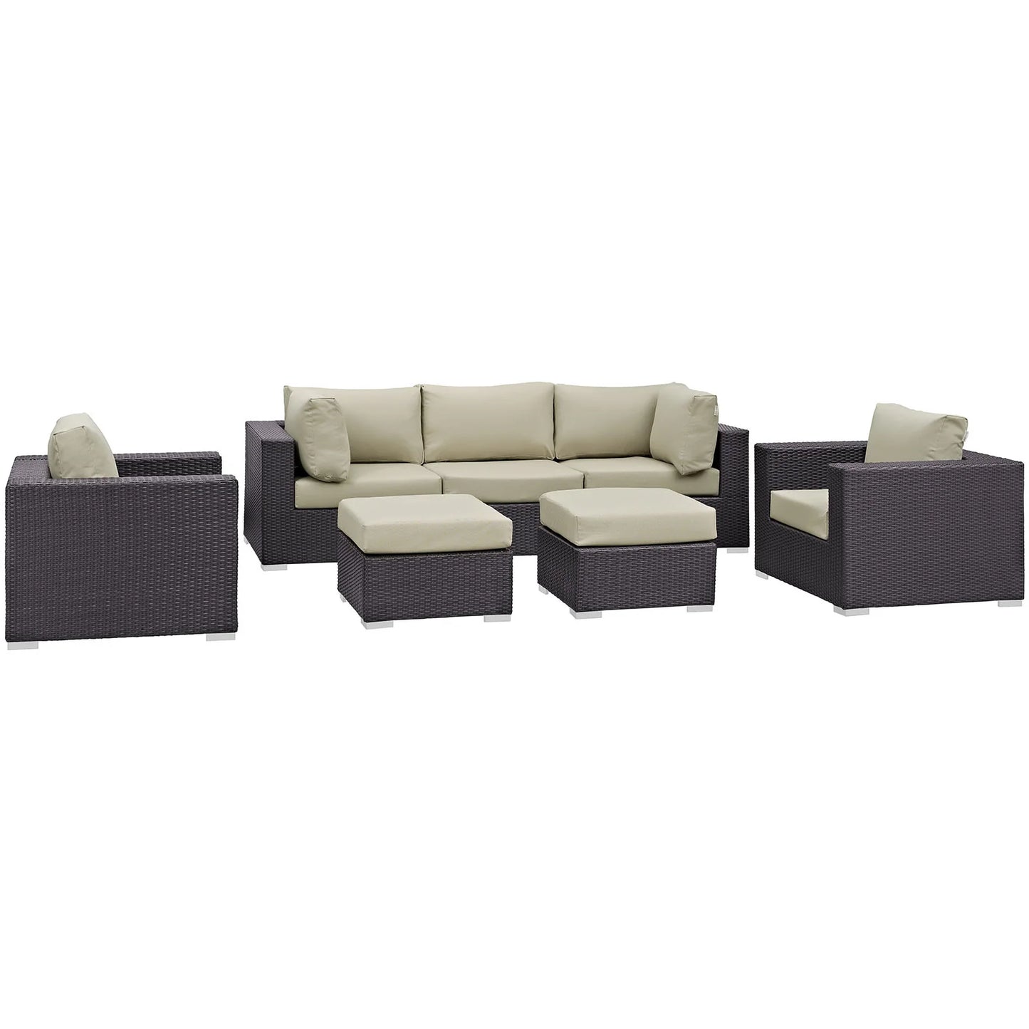 Convene 7-Piece Outdoor Patio Sectional Set – Spacious, Stylish Seating for Ultimate Relaxation
