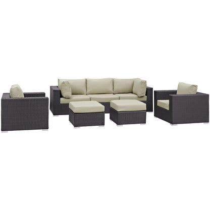 Convene 7-Piece Outdoor Patio Sectional Set – Spacious, Stylish Seating for Ultimate Relaxation