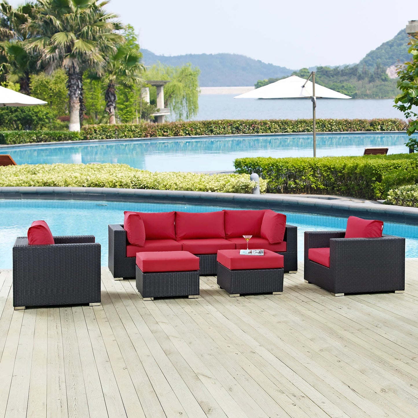 Convene 7-Piece Outdoor Patio Sectional Set – Spacious, Stylish Seating for Ultimate Relaxation