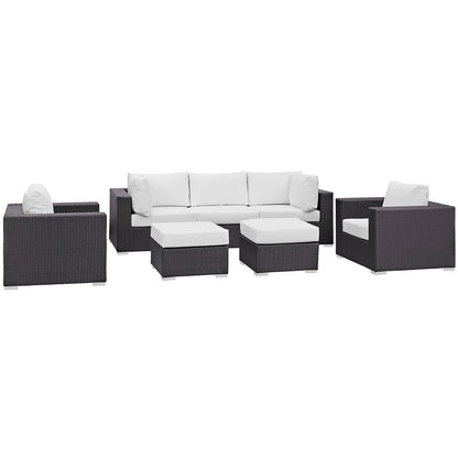 Convene 7-Piece Outdoor Patio Sectional Set – Spacious, Stylish Seating for Ultimate Relaxation