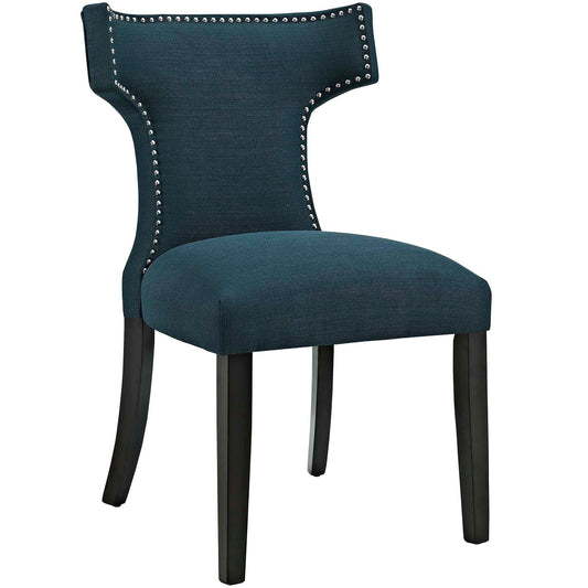 Curve Fabric Chair – Cozy Seating with Contemporary Curves