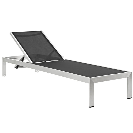 Shore Outdoor Patio Aluminum Mesh Chaise - Comfortable & Durable Lounge Chair for Outdoor Relaxation