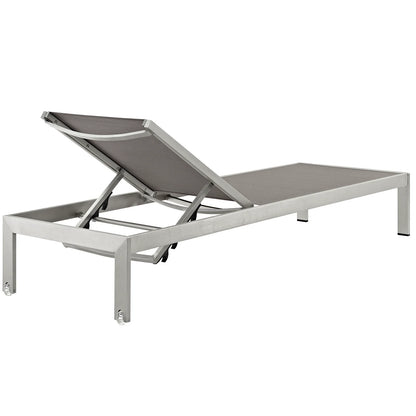 Shore Outdoor Patio Aluminum Mesh Chaise - Comfortable & Durable Lounge Chair for Outdoor Relaxation