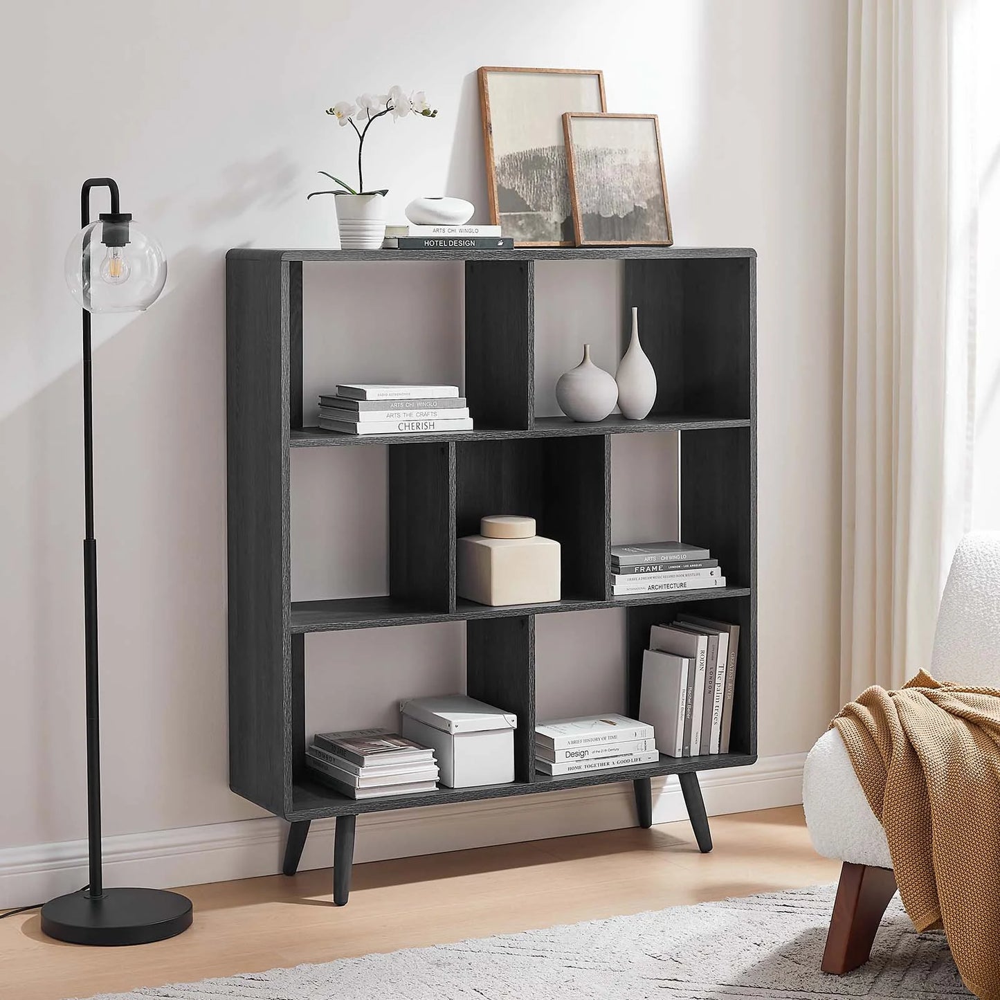 Transmit 7 Shelf Wood Grain Bookcase