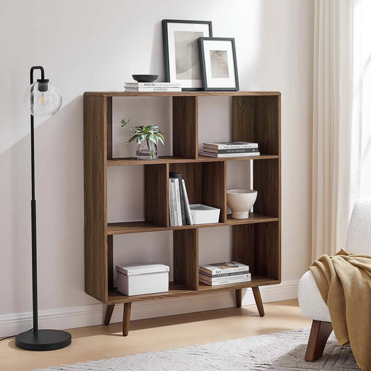 Transmit 7 Shelf Wood Grain Bookcase