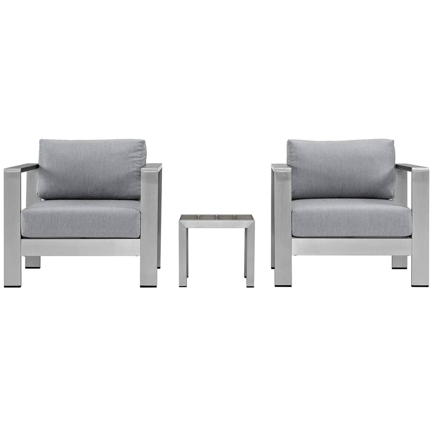 Shore 3-Piece Outdoor Patio Aluminum Set - Durable and Stylish Seating for Relaxed Outdoor Living