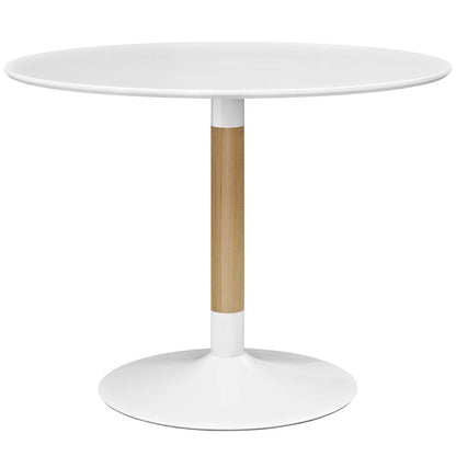 Whirl Round Dining Table in White – Modern Elegance in Motion