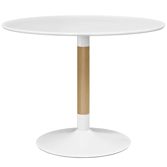 Whirl Round Dining Table in White – Modern Elegance in Motion