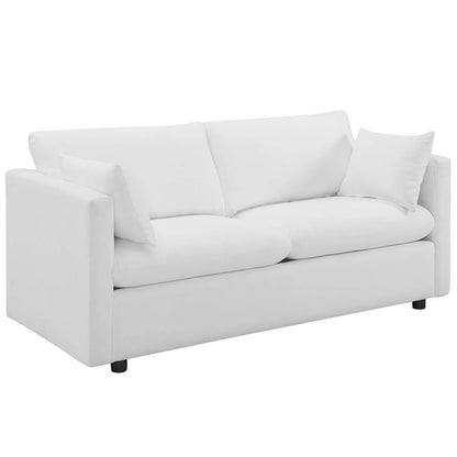 Activate Upholstered Fabric Sofa in White