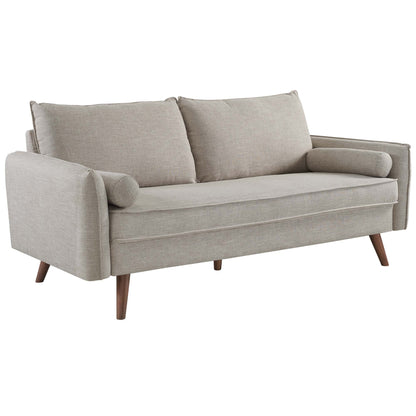 Revive Upholstered Fabric Sofa in Beige