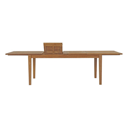 Marina 11-Piece Outdoor Patio Teak Dining Set in Natural - Elegant and Durable Dining for Outdoor Gatherings