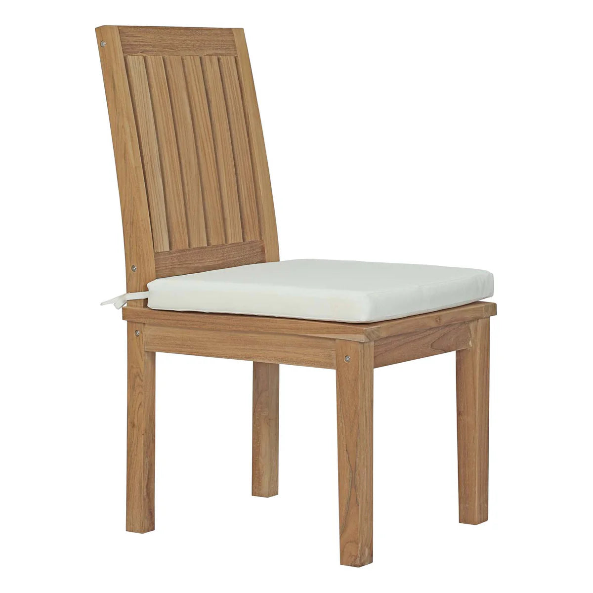 Marina 7-Piece Outdoor Patio Teak Dining Set in Natural White - Elegant and Durable Dining Set for Stylish Outdoor Spaces