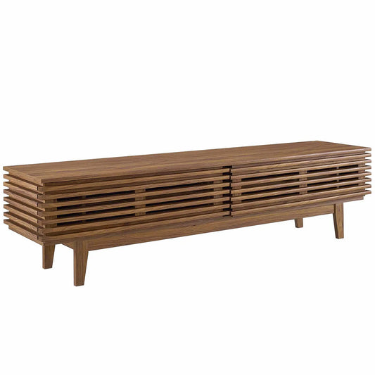 Render 71" TV Stand in Walnut - Modern TV Console with Elegant Storage