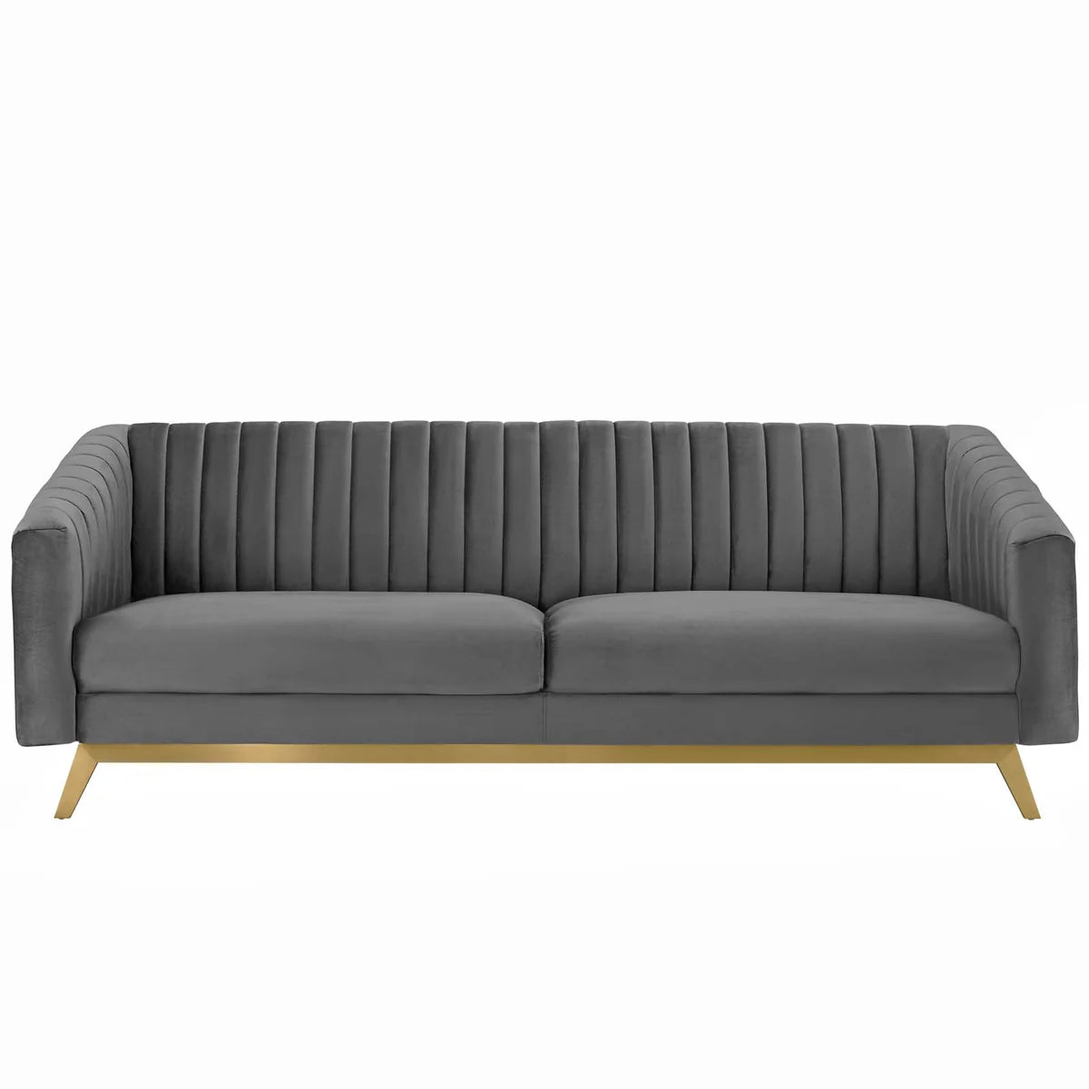 Valiant Vertical Channel Tufted Performance Velvet Sofa - Luxurious and Stylish Seating for Sophisticated Living Spaces