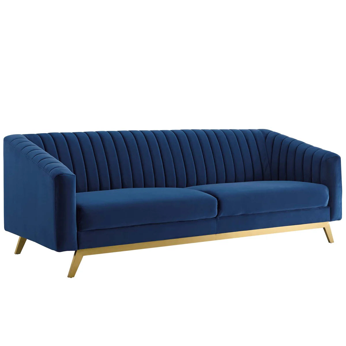 Valiant Vertical Channel Tufted Performance Velvet Sofa - Luxurious and Stylish Seating for Sophisticated Living Spaces