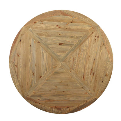 Stitch 71" Round Pine Dining Table – The Perfect Blend of Warmth and Modern Design