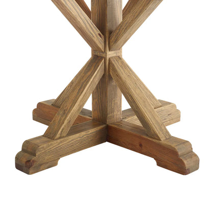 Stitch 71" Round Pine Dining Table – The Perfect Blend of Warmth and Modern Design