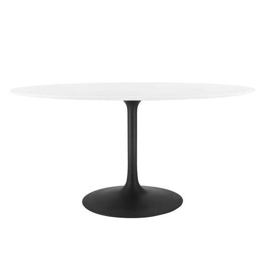 Lippa 60" Oval Wood Dining Table – Sleek Shape Perfect for Intimate Gatherings