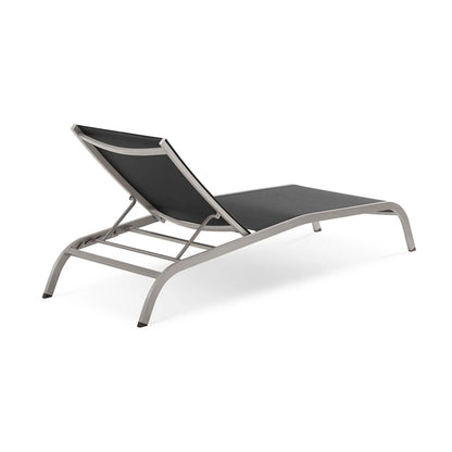 Savannah Mesh Chaise Outdoor Patio Aluminum Lounge Chair - Comfortable & Stylish Lounge Seating for Outdoors
