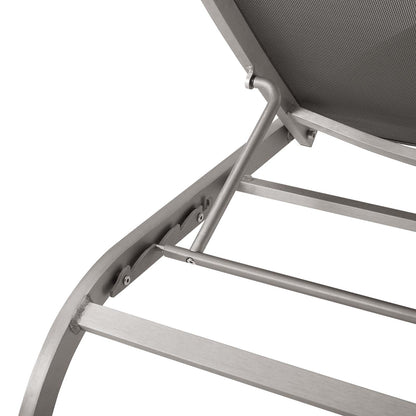 Savannah Mesh Chaise Outdoor Patio Aluminum Lounge Chair - Comfortable & Stylish Lounge Seating for Outdoors