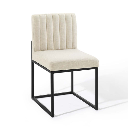 Carriage Tufted Fabric Chair – Contemporary Form with Two-Tone Style