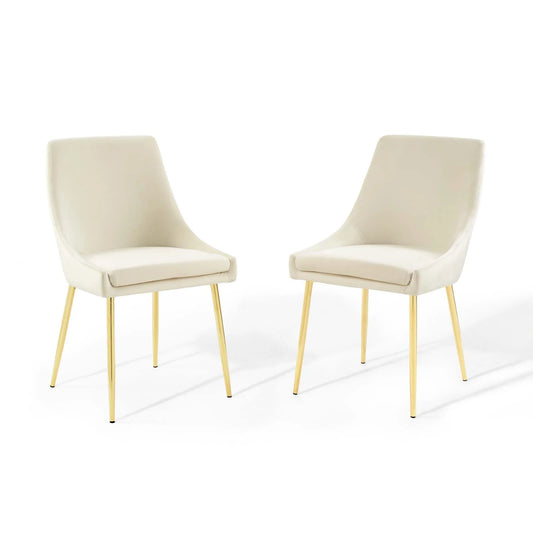 Viscount Performance Velvet Dining Chairs Set – Luxe Comfort for Every Meal