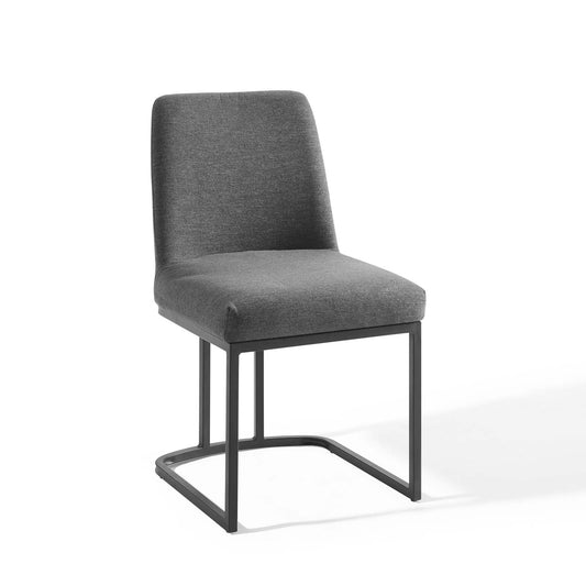 Amplify Sled Base Dining Chair – Upholstered Fabric with Modern Flair