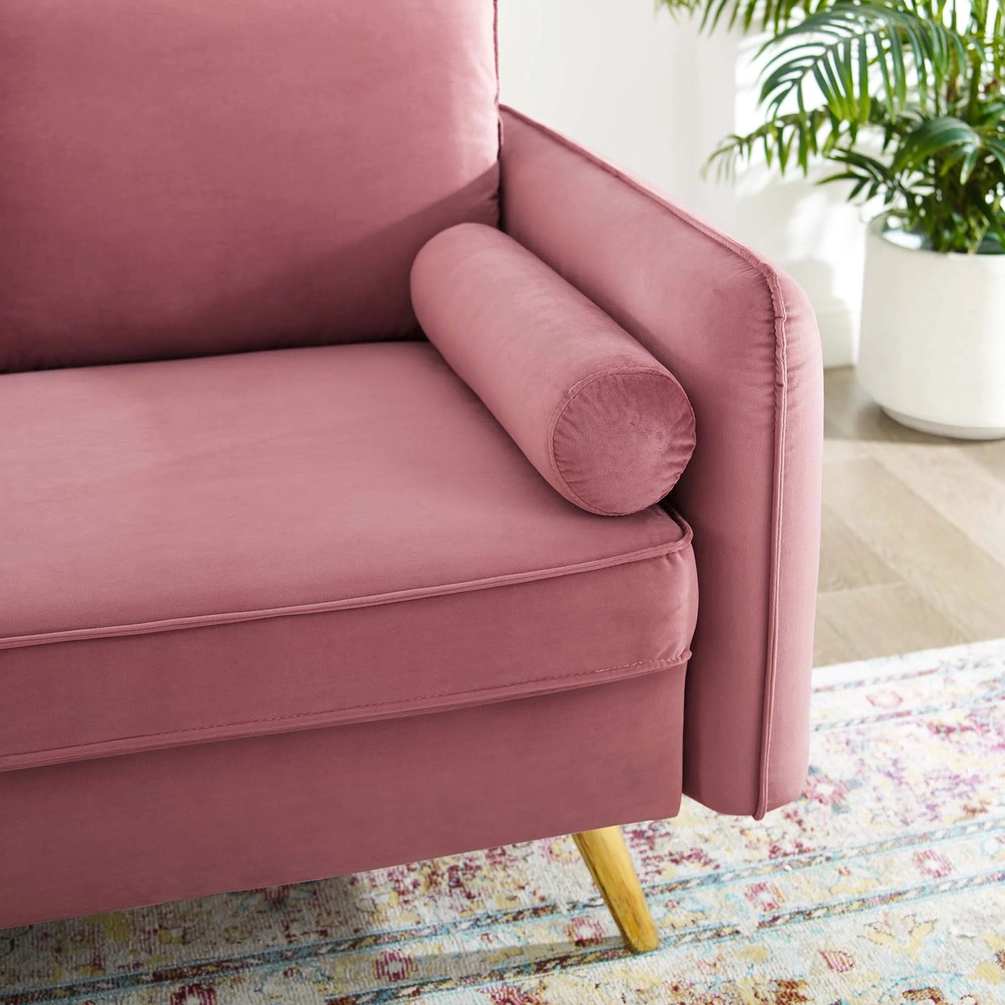 Revive Performance Velvet Loveseat – Mid-Century Modern Charm with Plush Velvet Comfort