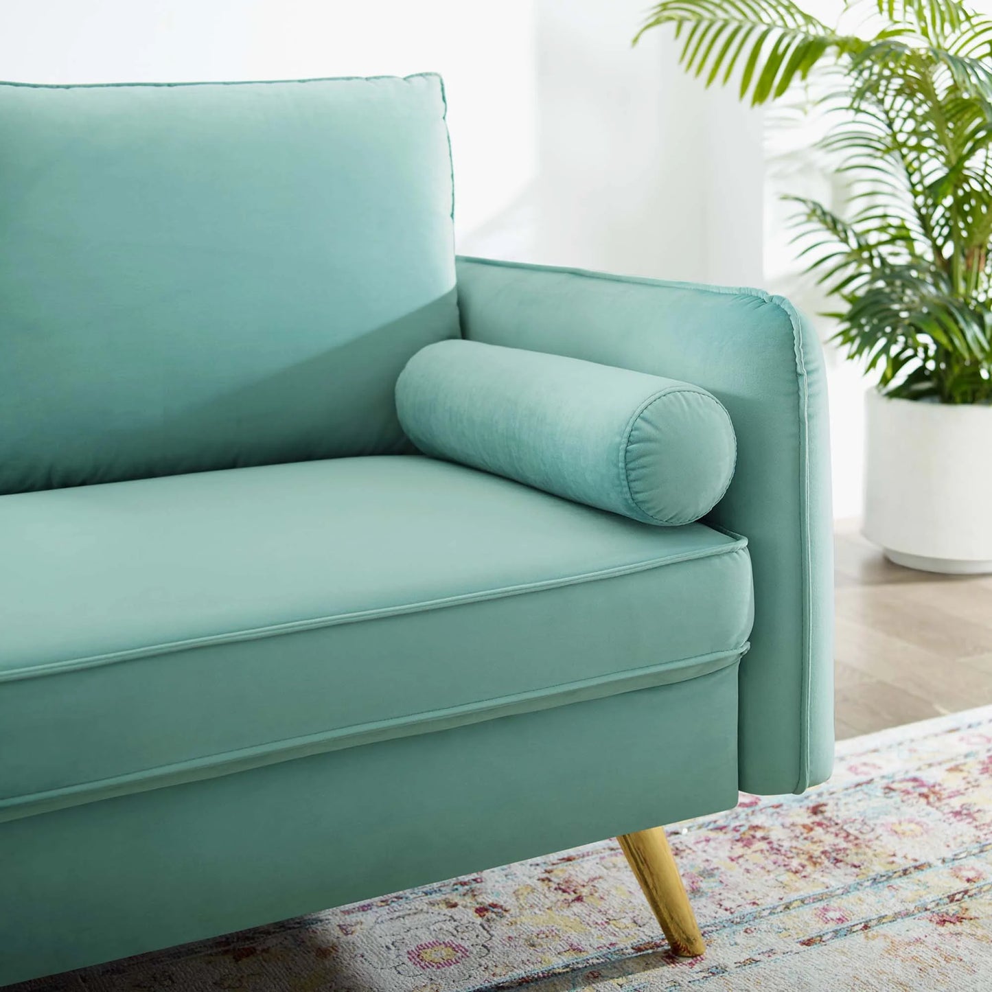 Revive Performance Velvet Loveseat – Mid-Century Modern Charm with Plush Velvet Comfort