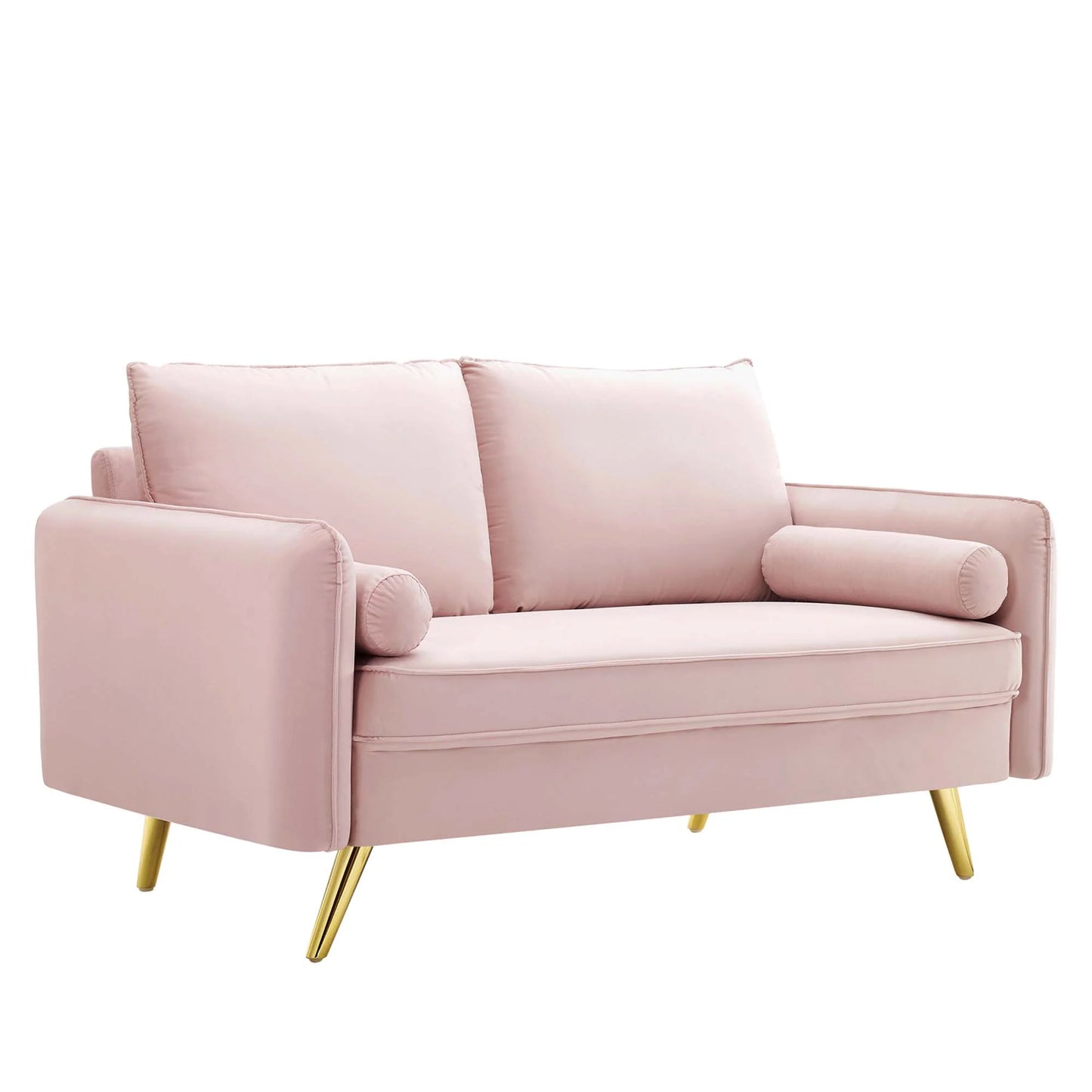 Revive Performance Velvet Loveseat – Mid-Century Modern Charm with Plush Velvet Comfort