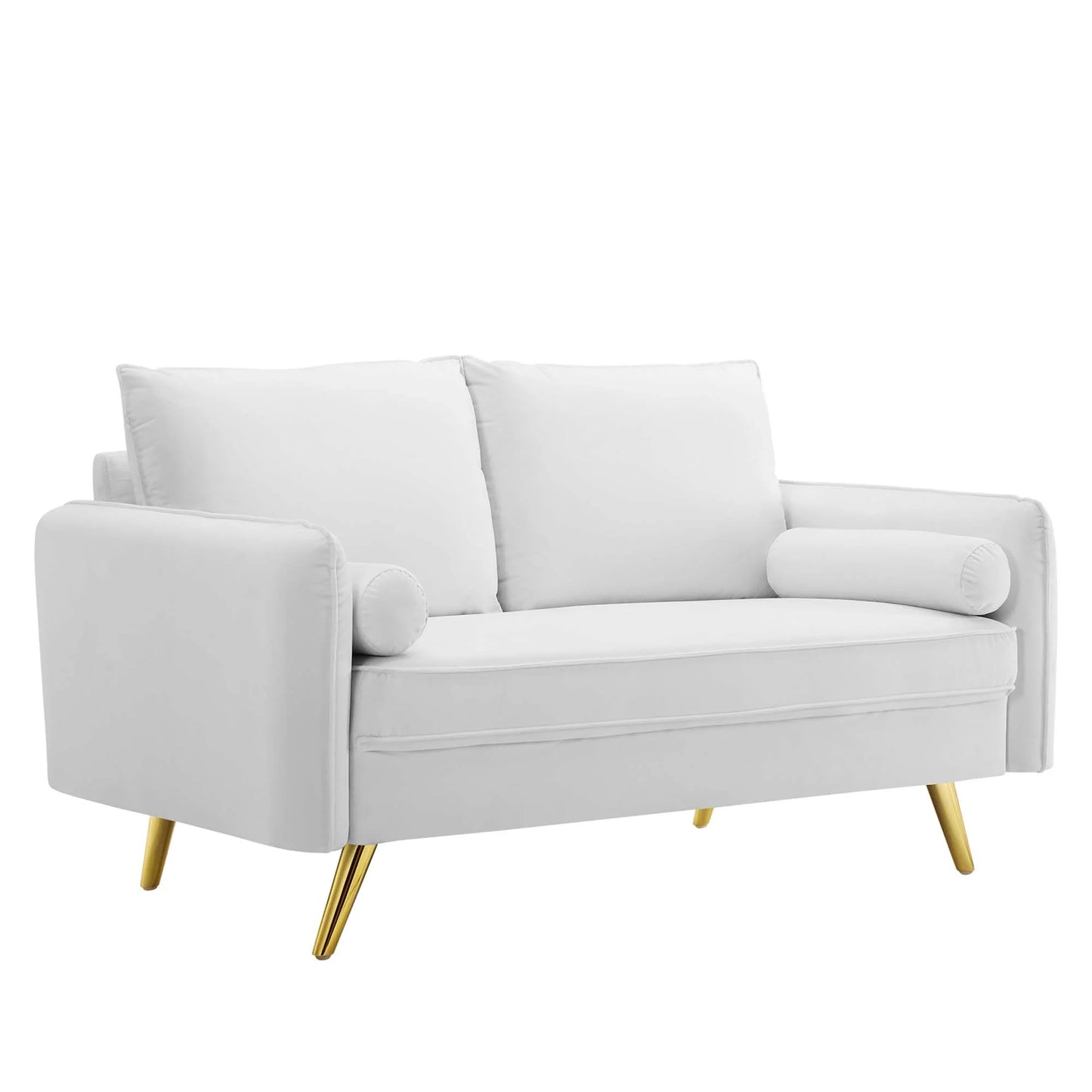 Revive Performance Velvet Loveseat – Mid-Century Modern Charm with Plush Velvet Comfort