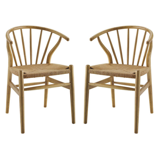 Flourish Elegant Spindle Dining Chair Set of 2 – Modern Farmhouse Design with Sturdy Craftsmanship