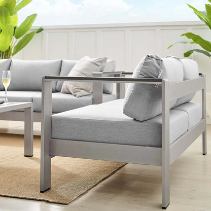 Shore 3-Piece Sunbrella® Fabric Outdoor Patio Aluminum Set - Durable and Stylish Seating with Premium Sunbrella® Fabric for Outdoor Comfort