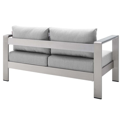 Shore 3-Piece Sunbrella® Fabric Outdoor Patio Aluminum Set - Durable and Stylish Seating with Premium Sunbrella® Fabric for Outdoor Comfort