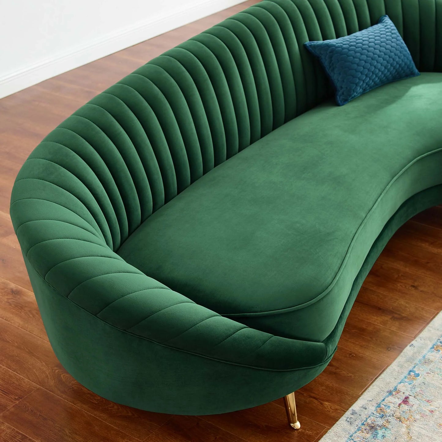 Camber Channel Tufted Performance Velvet Sofa - Stylish and Comfortable Seating with a Luxurious Velvet Finish for Modern Living Rooms