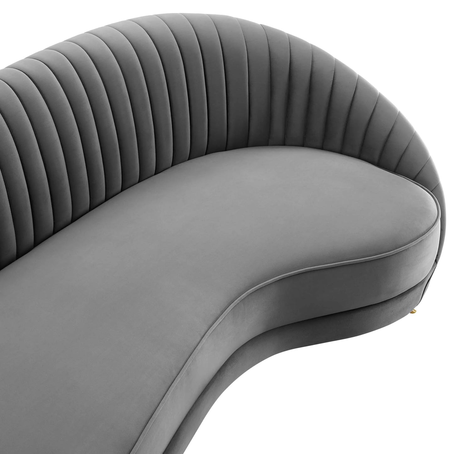 Camber Channel Tufted Performance Velvet Sofa - Stylish and Comfortable Seating with a Luxurious Velvet Finish for Modern Living Rooms