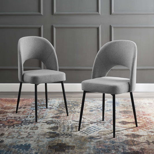 Rouse Upholstered Fabric Dining Side Chairs – Set of 2 Elegant Modern Seats