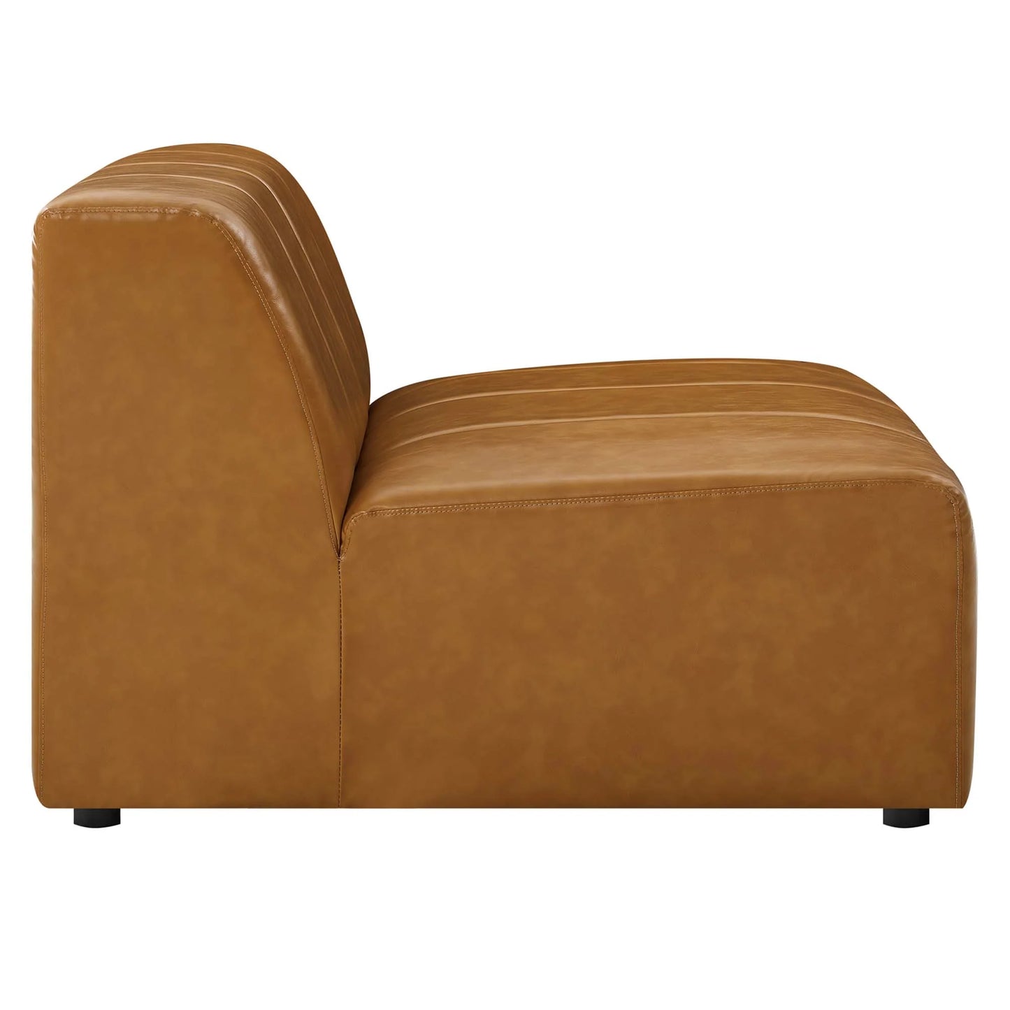 Bartlett 4-Piece Vegan Leather Sectional Sofa in Tan