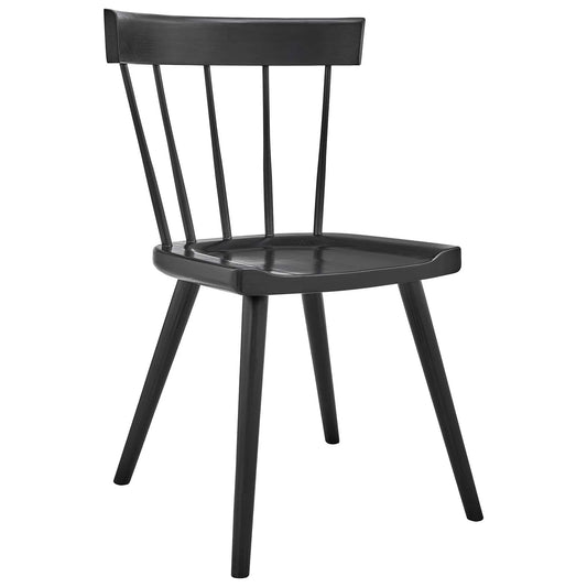 Sutter Wood Dining Side Chair – Modern Farmhouse with Durable Elm Frame & Spindle Details