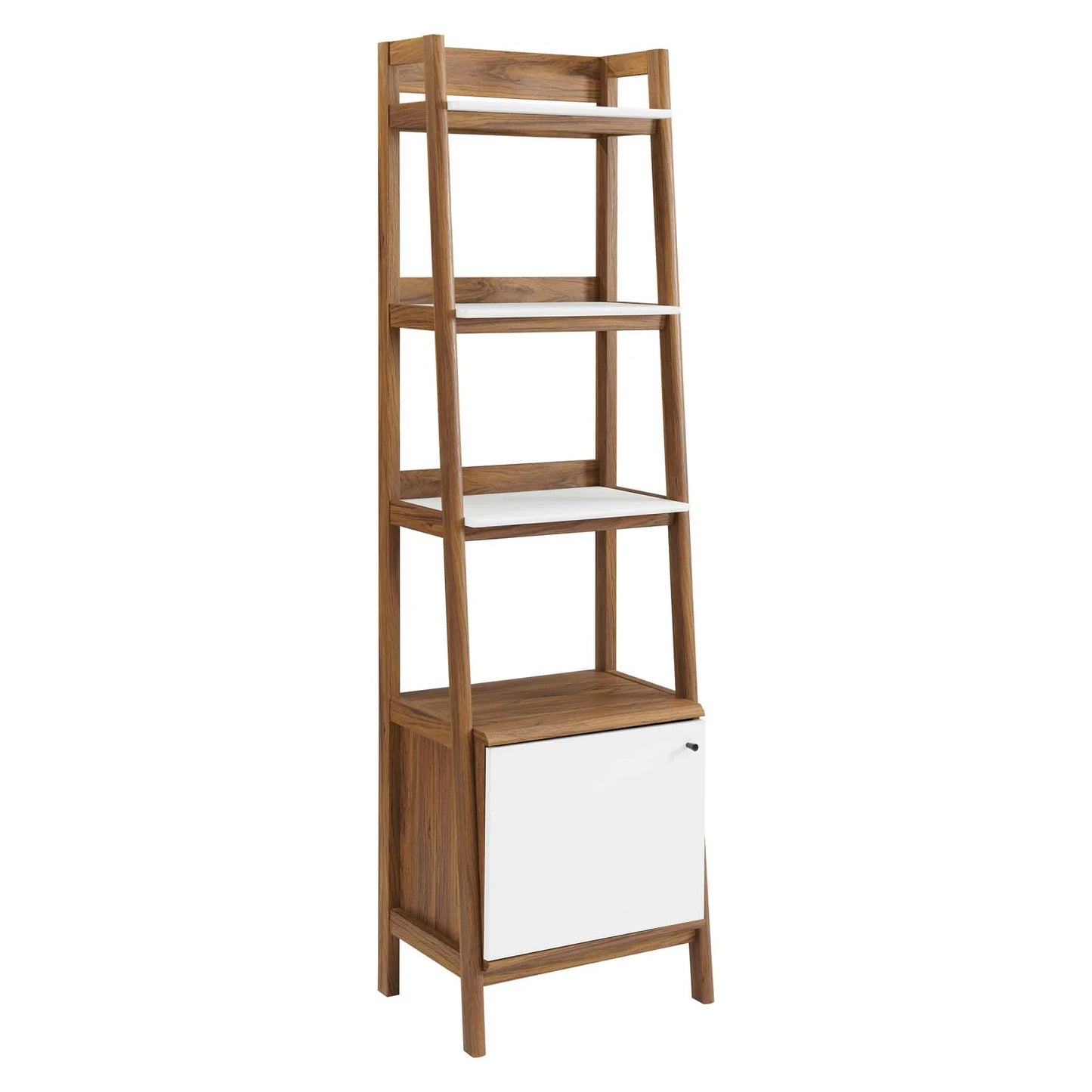 Bixby 21" Walnut White Bookshelf