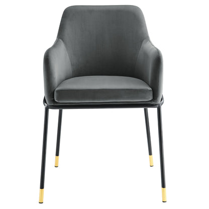 Jovi Performance Velvet Dining Armchair – Modern Upholstered Dining Chair with Luxe Comfort