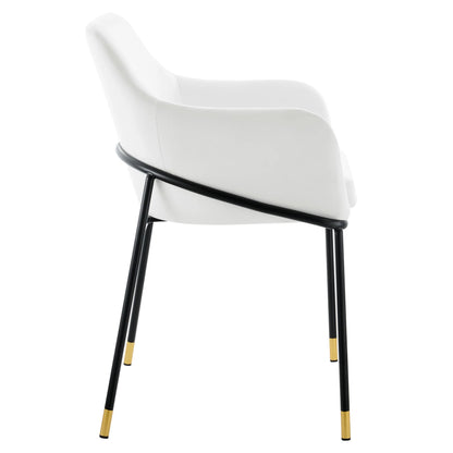 Jovi Performance Velvet Dining Armchair – Modern Upholstered Dining Chair with Luxe Comfort