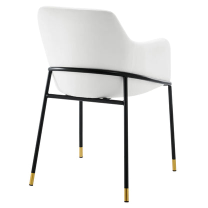 Jovi Performance Velvet Dining Armchair – Modern Upholstered Dining Chair with Luxe Comfort
