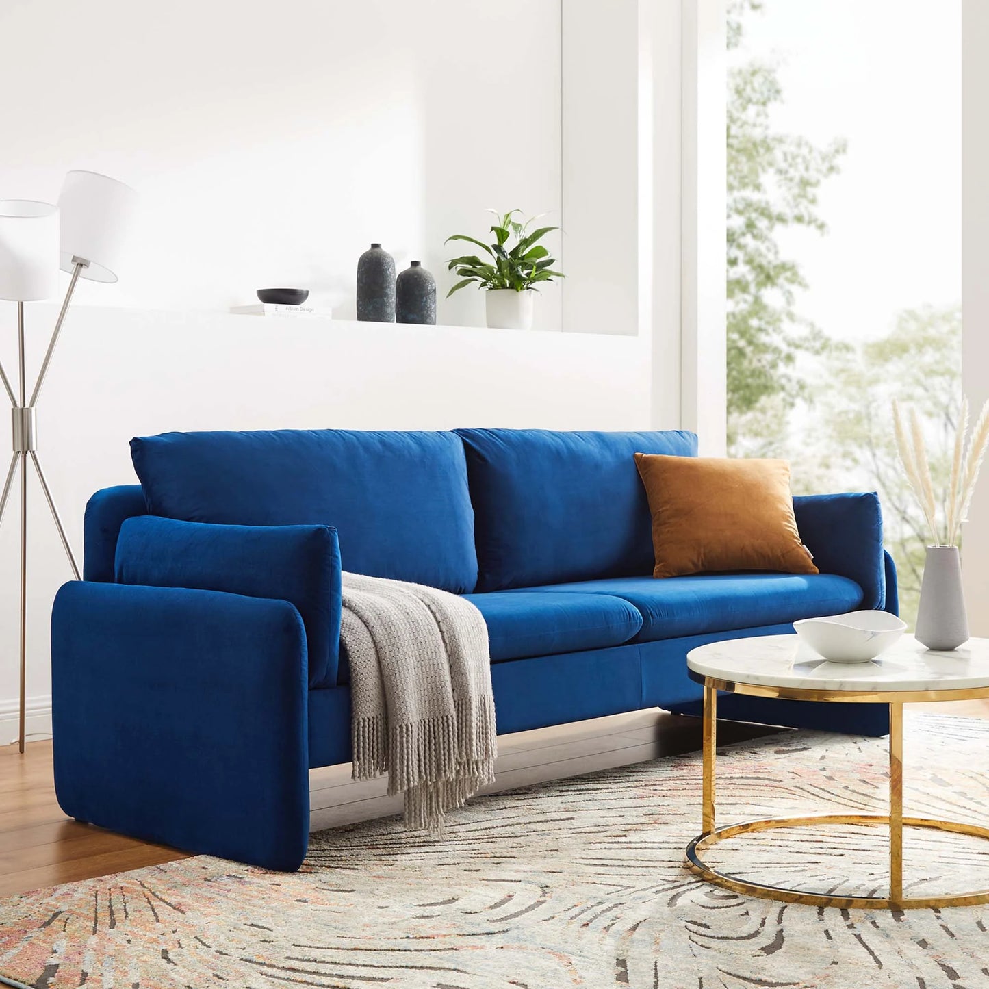 Indicate Performance Velvet Sofa – Elegant and Durable Seating with a Luxurious Velvet Finish for Modern Living Spaces
