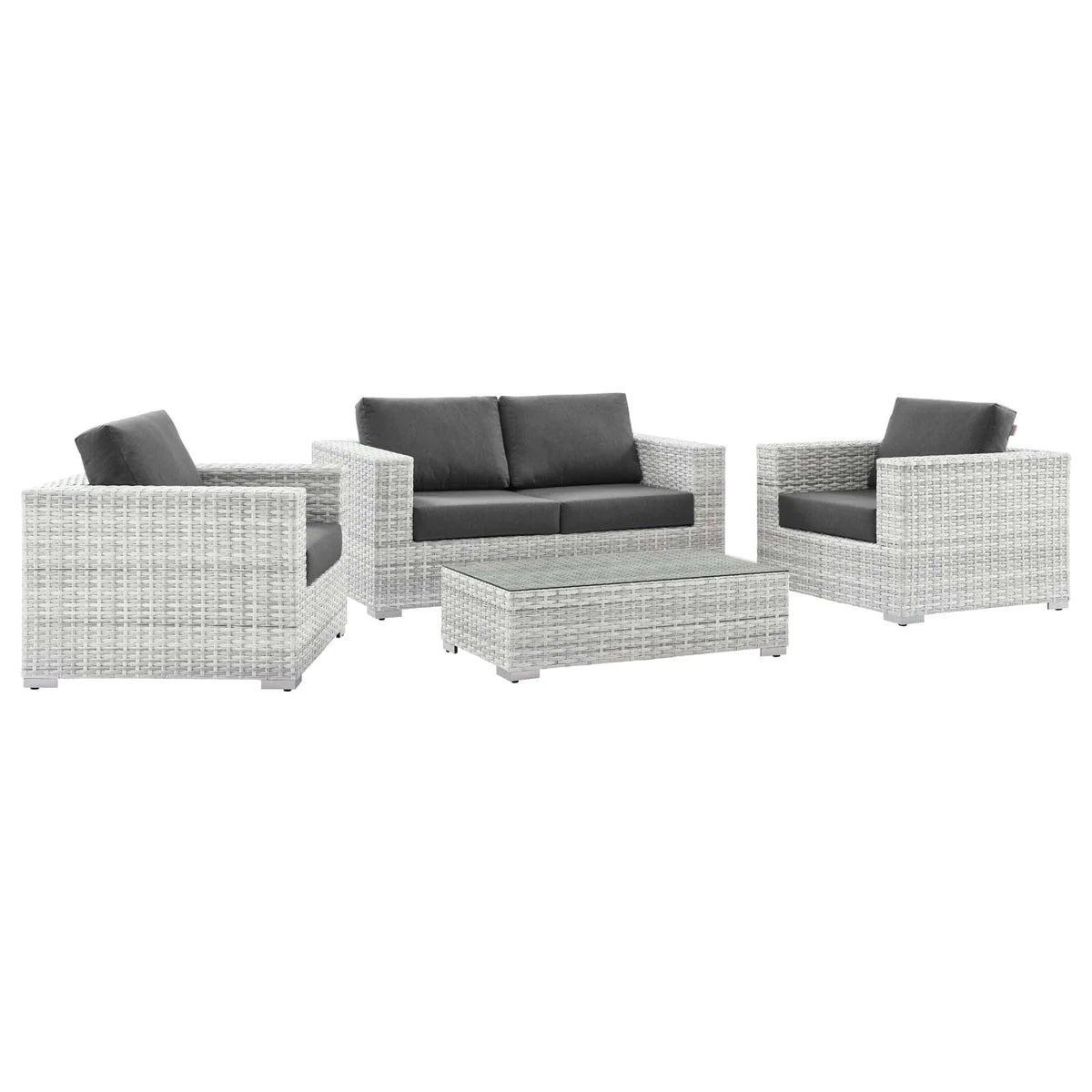 Convene Outdoor 4-Piece Patio Furniture Set - Stylish and Comfortable Seating for Outdoor Gatherings
